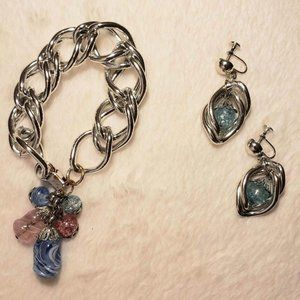 Bracelet and earrings set